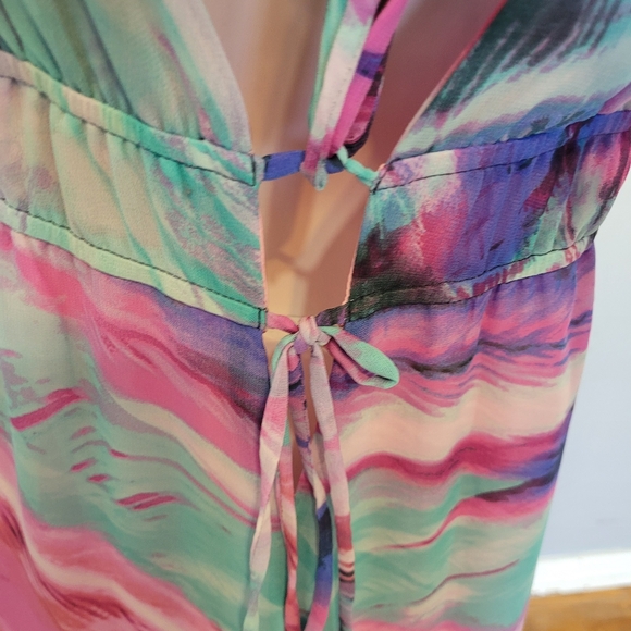 Charlie Jade Feather Print Maxi, VGUC, Size L - Picture 4 of 8